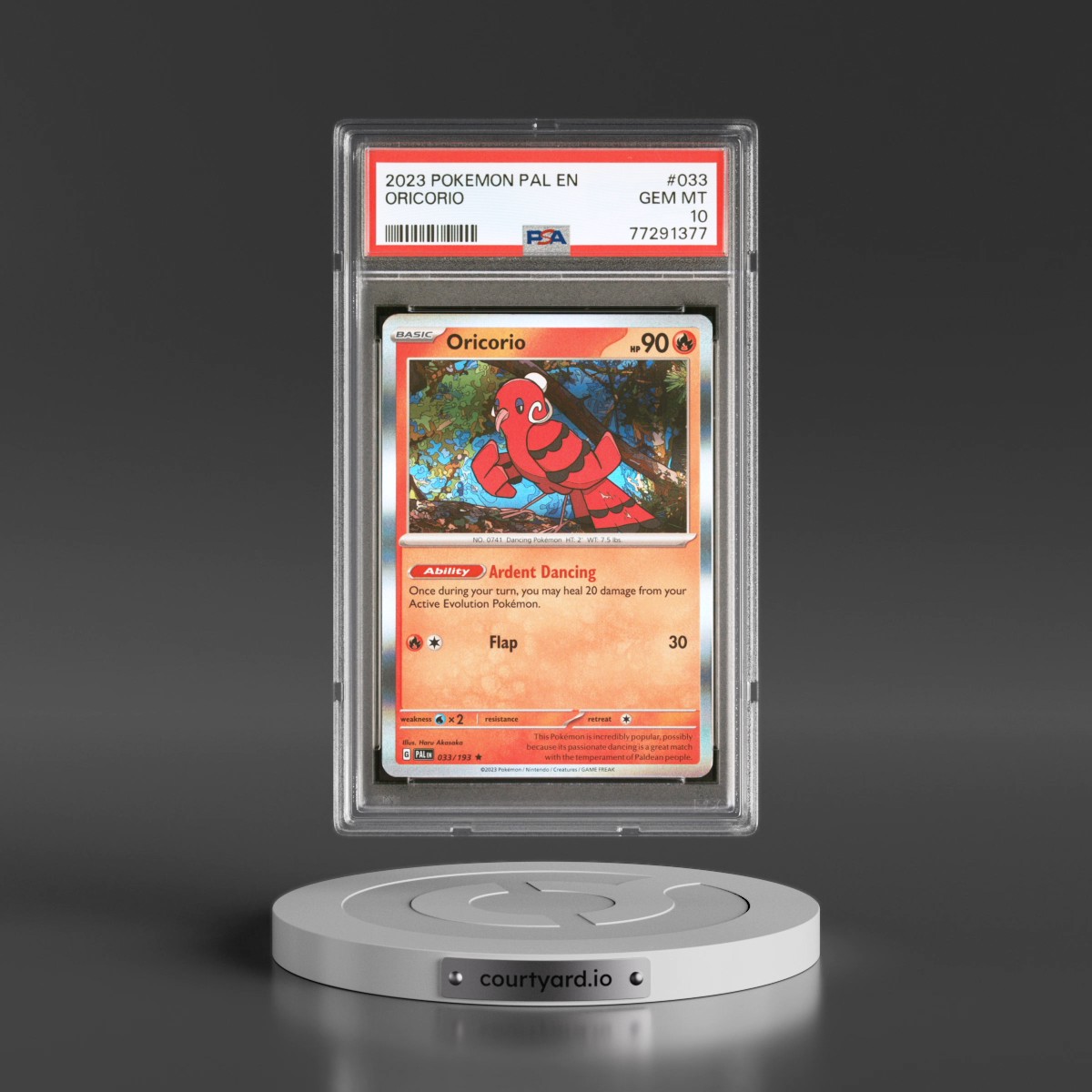 2023 Pokémon Pal EN-Paldea Evolved #033 Oricorio (PSA 10 GEM MINT)