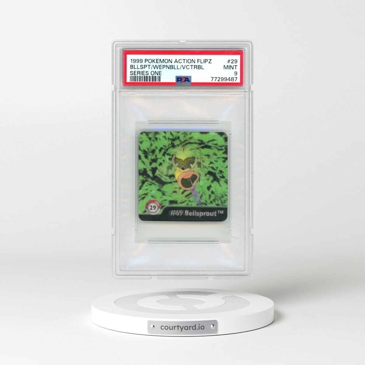 1999 Pokémon Action Flipz Series One #29 Bellsprout/Victreebel/Weepinbell (PSA 9 MINT)