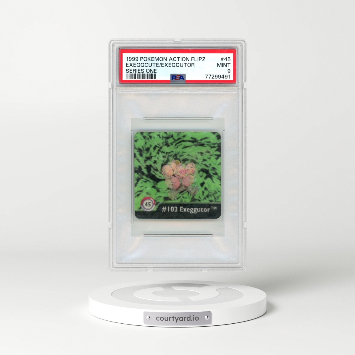 1999 Pokémon Action Flipz Series One #45 Exeggcute/Exeggutor (PSA 9 MINT)