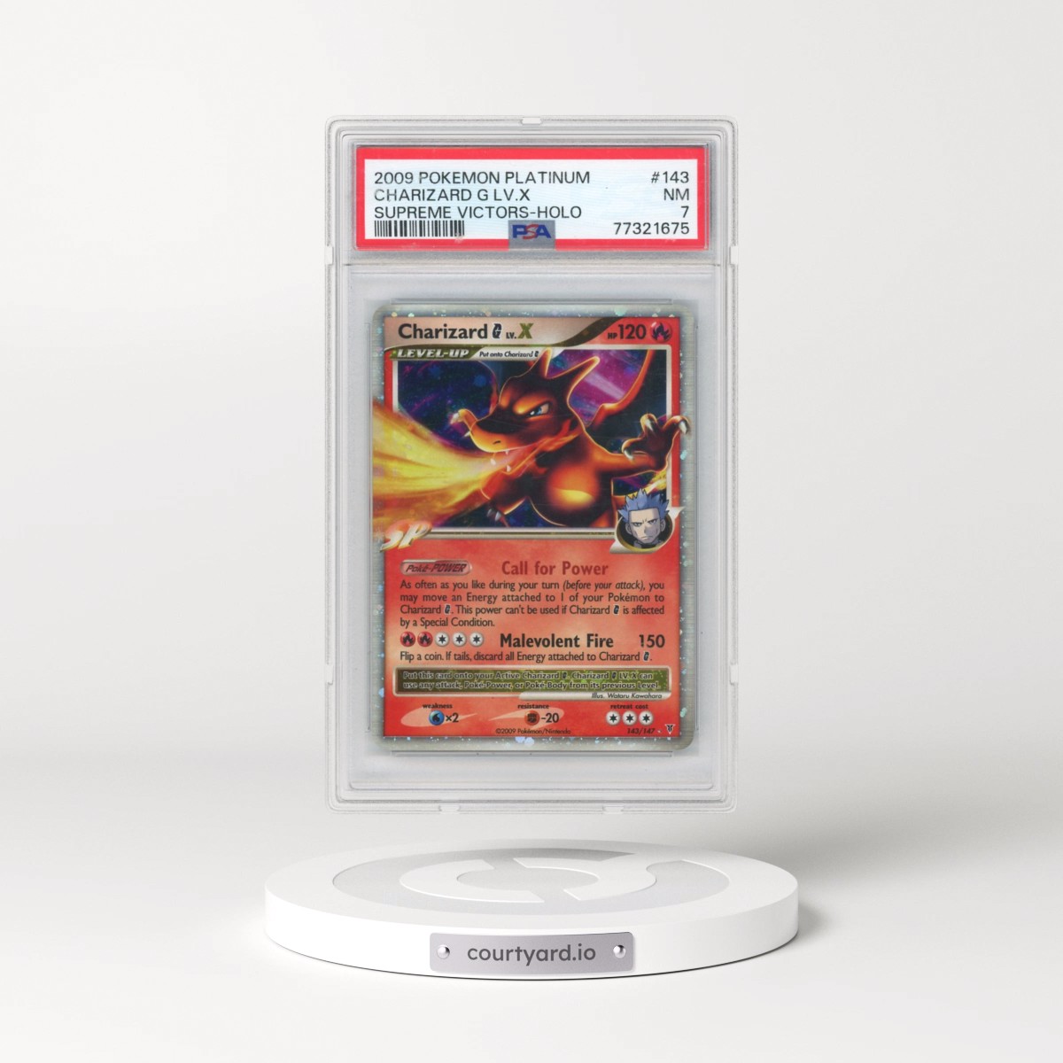 2009 Pokémon Platinum Supreme Victors #143 Charizard G LV.X - Holo (PSA 7 NM)