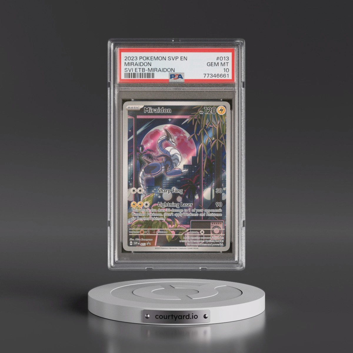 2023 Pokémon Svp EN-SV Black Star Promo #013 Miraidon - Scarlet & Violet Elite Trainer Box-Miraidon (PSA 10 GEM MINT)