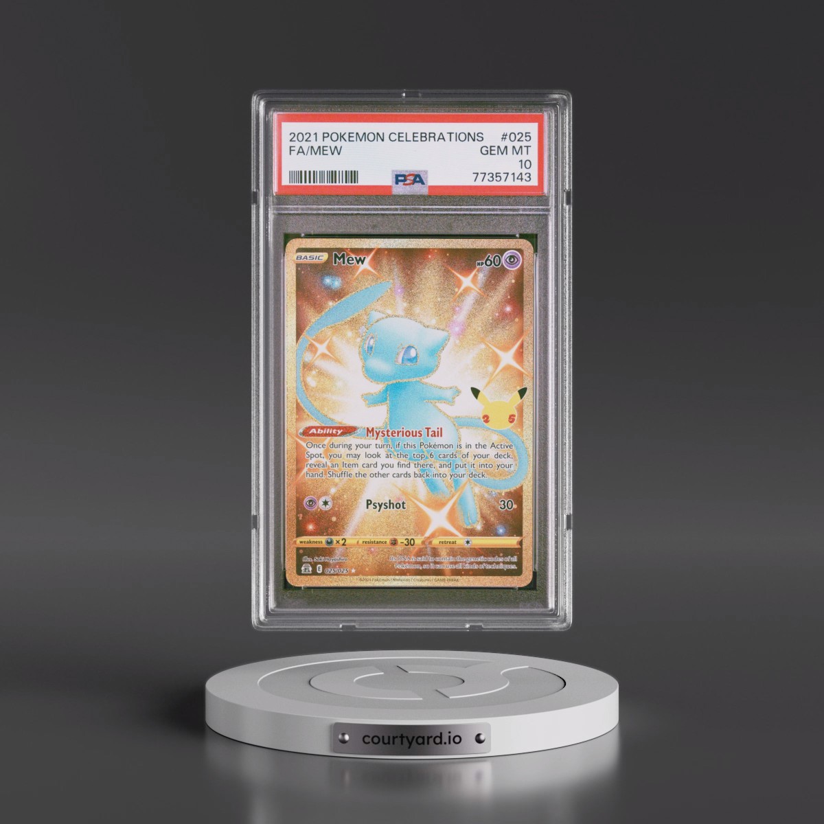 2021 Pokémon Celebrations #025 Mew - Full Art (PSA 10 GEM MINT)