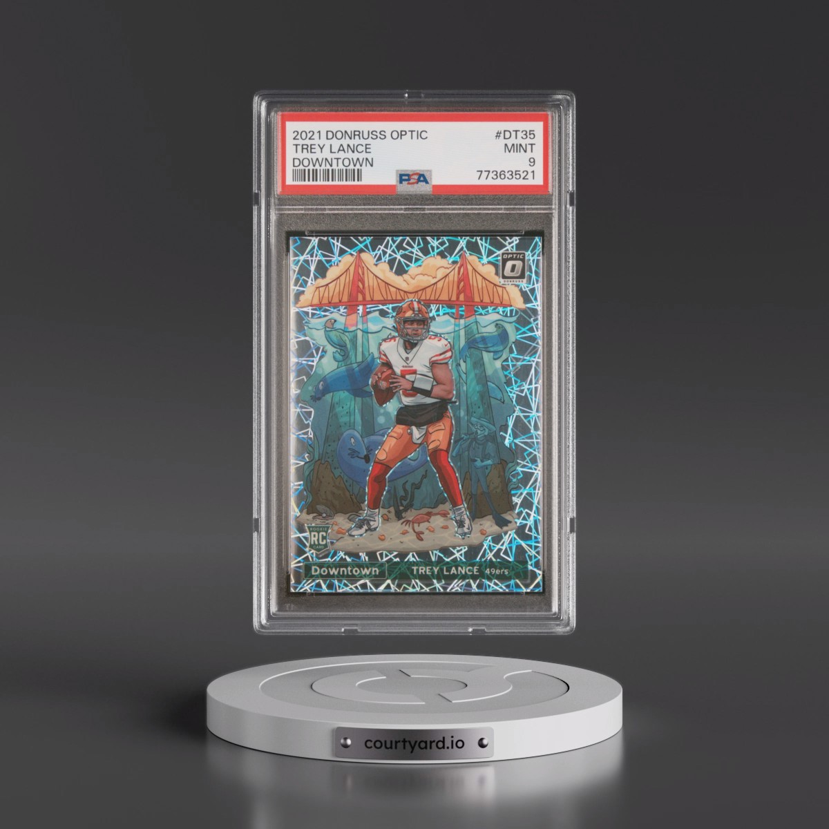 2021 Panini Donruss Optic Downtown #DT35 Trey Lance (PSA 9 MINT)