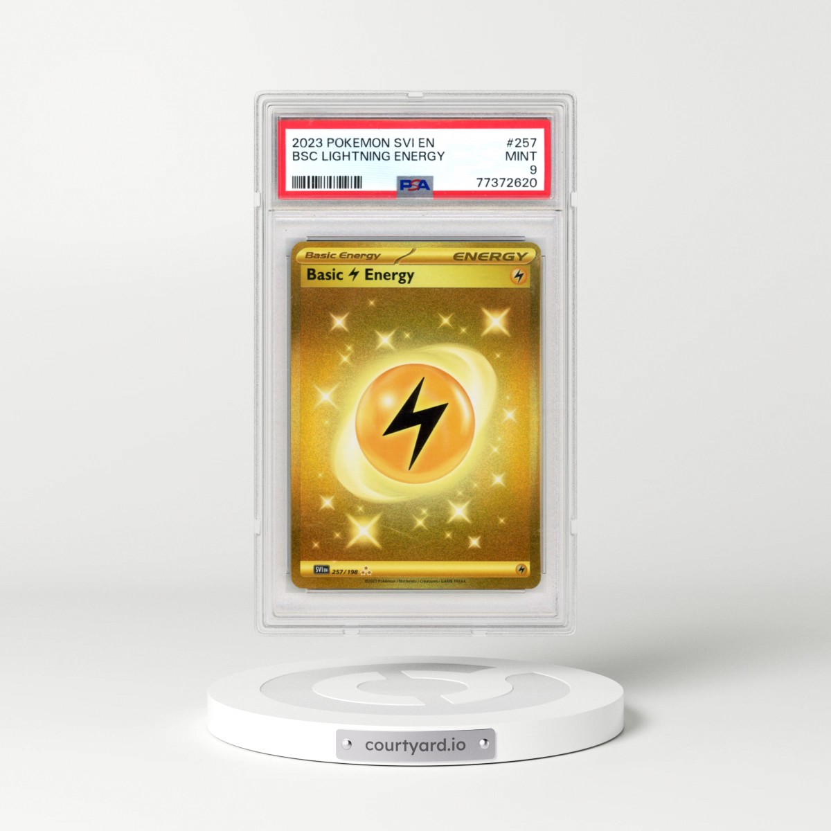 2023 Pokémon Svi EN-Scarlet & Violet #257 Basic Lightning Energy - Hyper Rare (PSA 9 MINT)