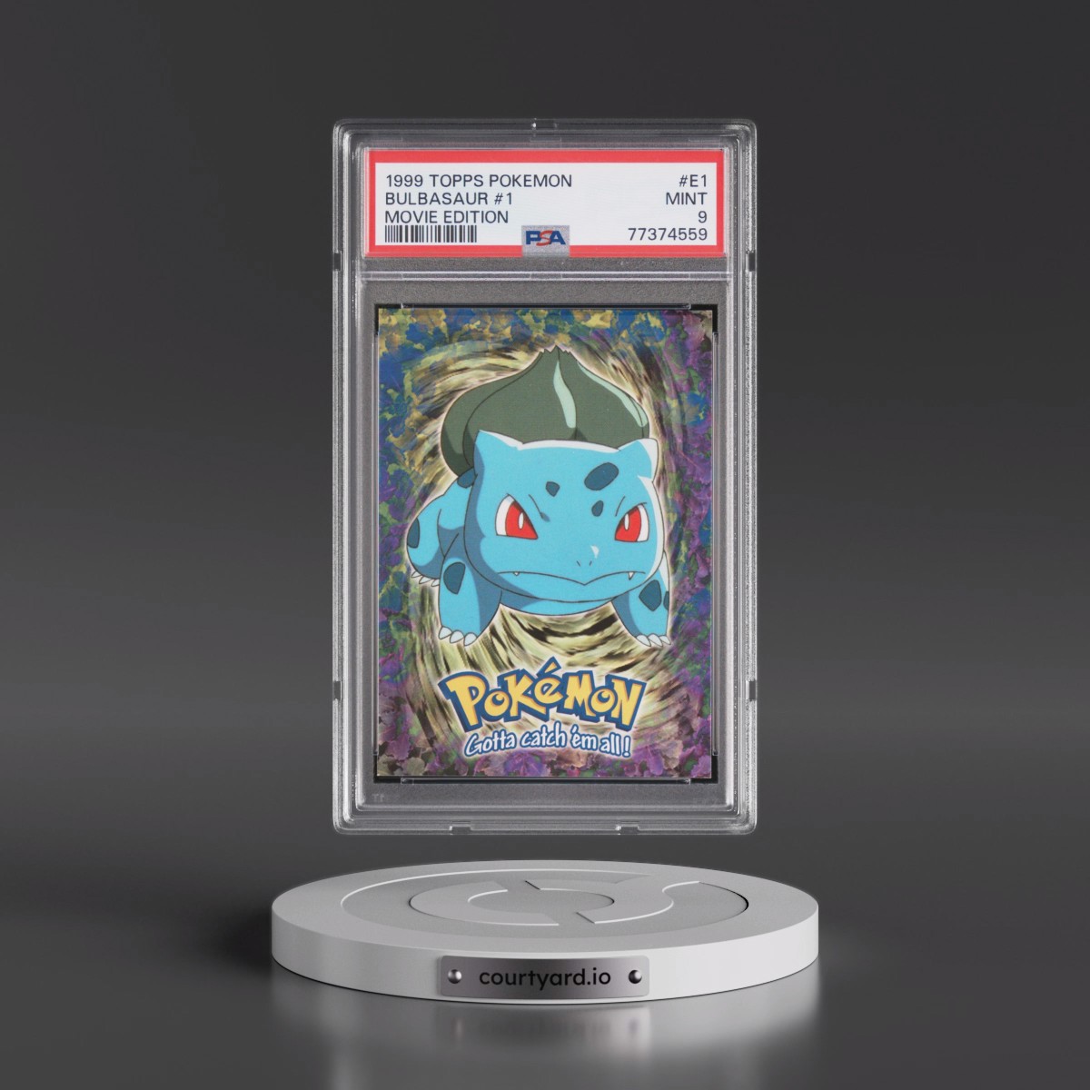 1999 Topps Pokémon the Movie Edt #E1 Bulbasaur #1 (PSA 9 MINT)