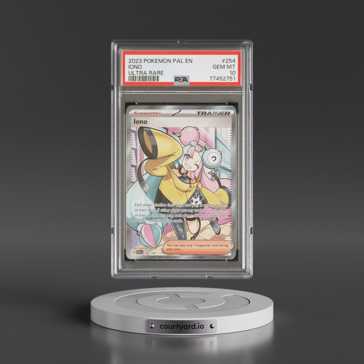 2023 Pokémon Pal EN-Paldea Evolved #254 Iono - Ultra Rare (PSA 10 GEM MINT)