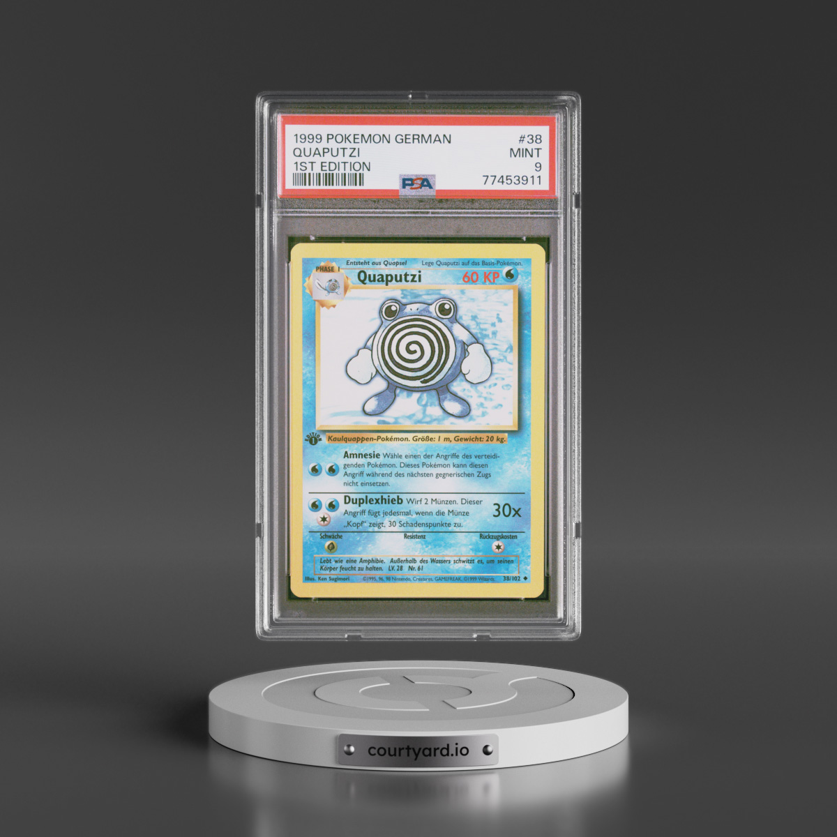 1999 Pokémon #38 Quaputzi - 1st Edition (PSA 9 MINT)