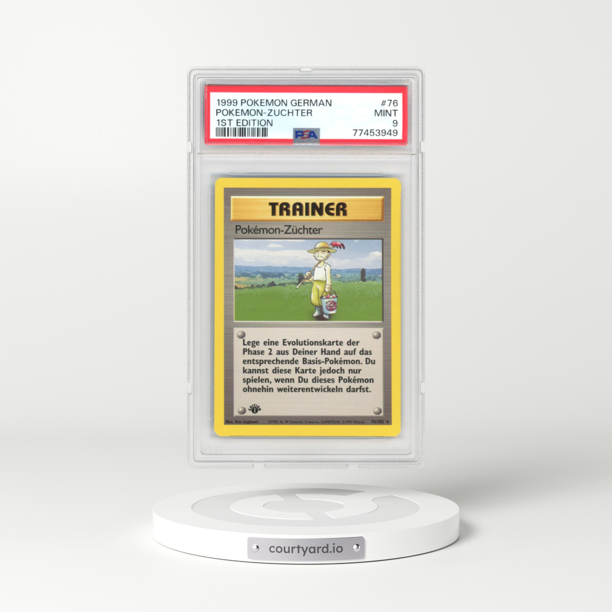 1999 Base Set #76 Pokémon Breeder (Pokémon-Zuchter) - 1st Edition 1st Edition (PSA 9 MINT)