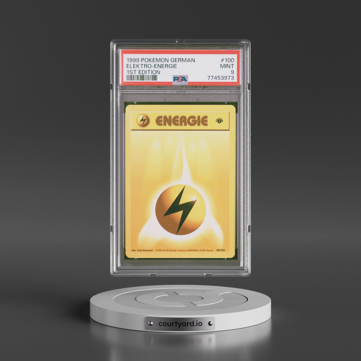 1999 Pokémon #100 Elektro-Energie - 1st Edition (PSA 9 MINT)