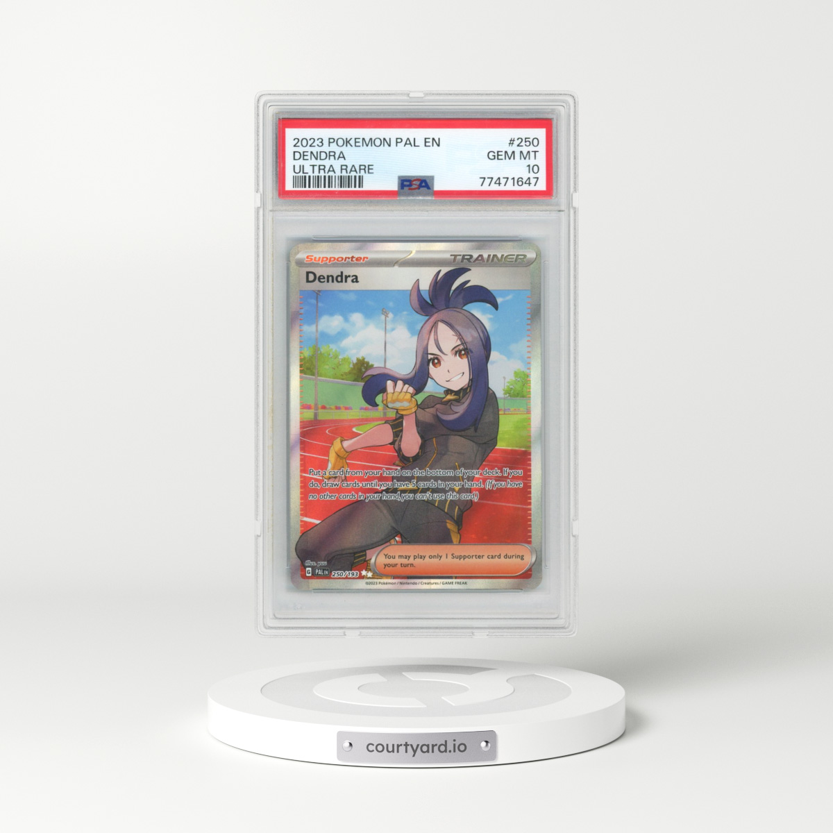 2023 Pokémon Pal EN-Paldea Evolved #250 Dendra - Ultra Rare (PSA 10 GEM MINT)