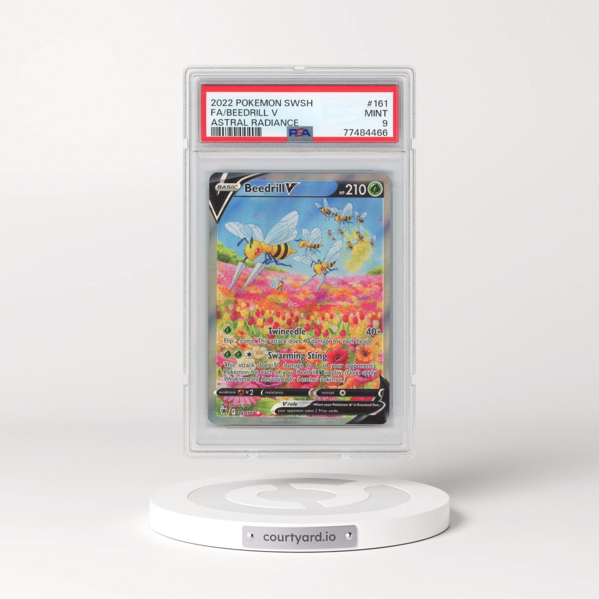 2022 Pokémon Sword & Shield Astral Radiance #161 Beedrill V - Holo Full Art (PSA 9 MINT)