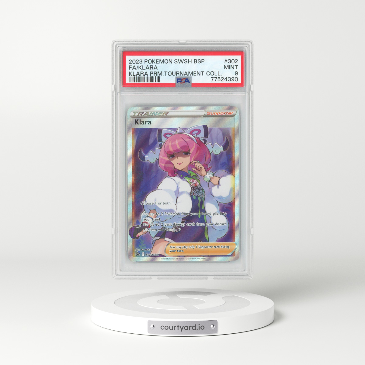 2023 Sword & Shield Promos #302 Klara - Full Art Holo (PSA 9 MINT)