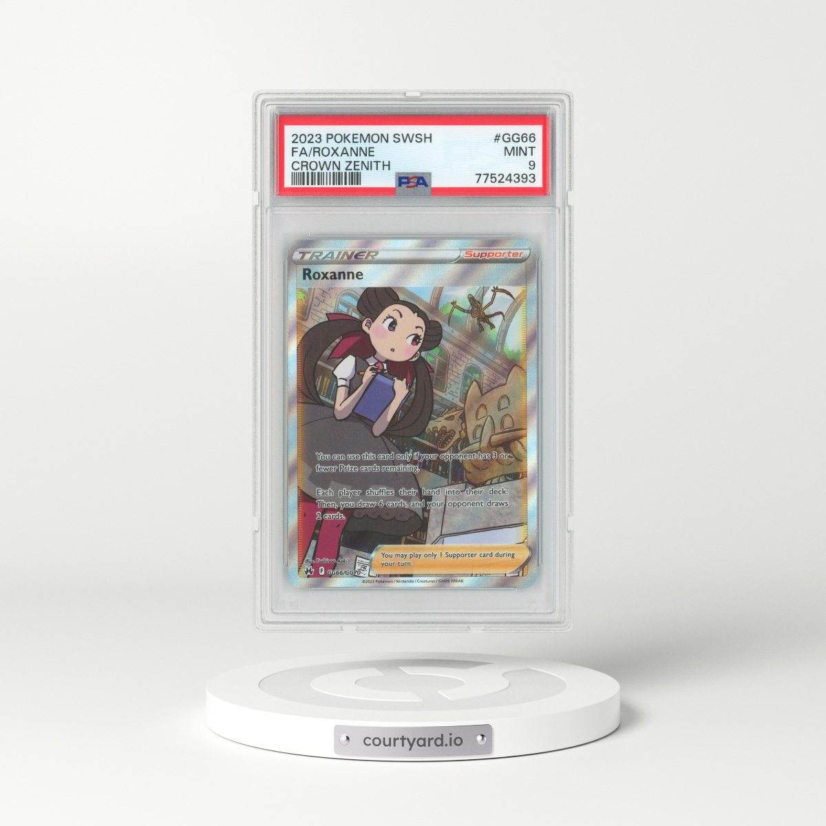 2023 Crown Zenith #GG66 Roxanne - Full Art Holo (PSA 9 MINT)