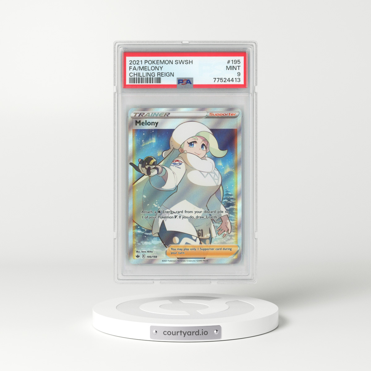 2021 Chilling Reign #195 Melony - Full Art Holo (PSA 9 MINT)