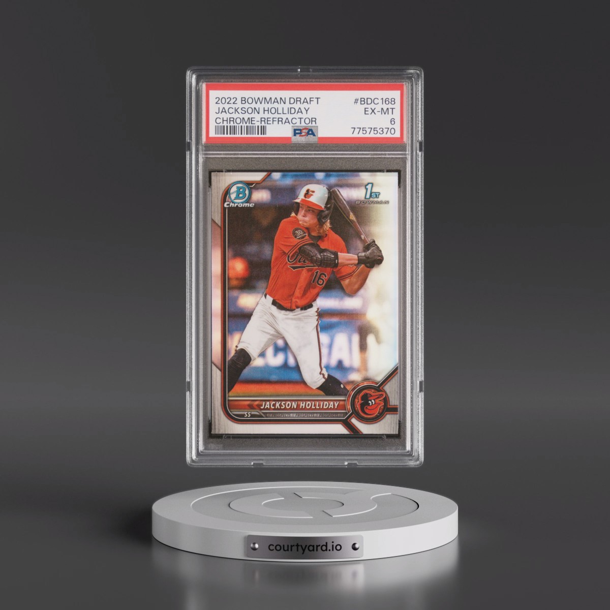 2022 Bowman Draft #BDC168 Jackson Holliday - Chrome-Refractor (PSA 6 EX-MT)