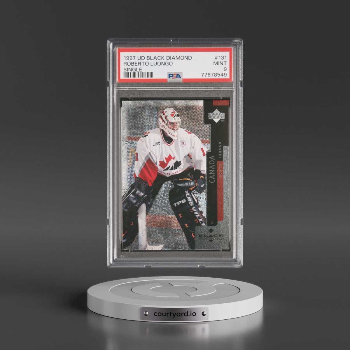 1997 Upper Deck Black Diamond Roberto Luongo - Single #131 PSA 9