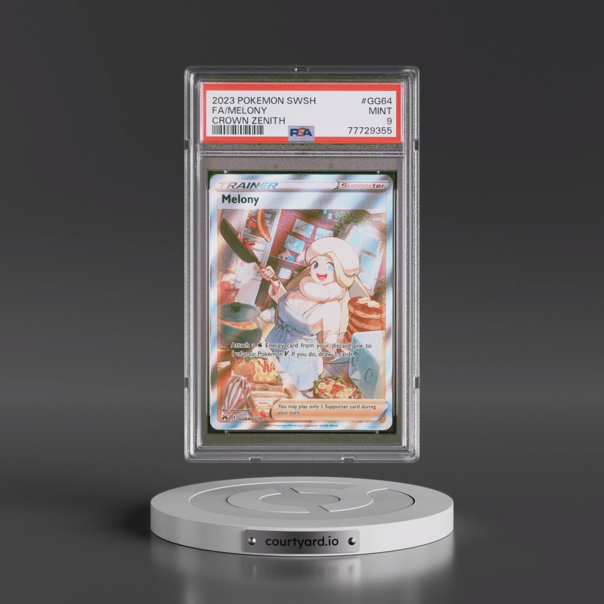 2023 Pokémon Sword and Shield Crown Zenith #GG64 Melony - Full Art (PSA 9 MINT)