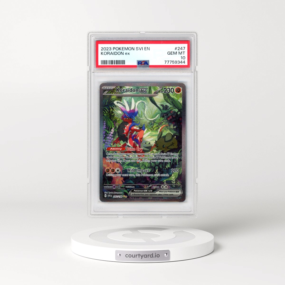 2023 Pokémon Svi EN-Scarlet & Violet #247 Koraidon EX - Holo Special Illustration Rare (PSA 10 GEM MINT)