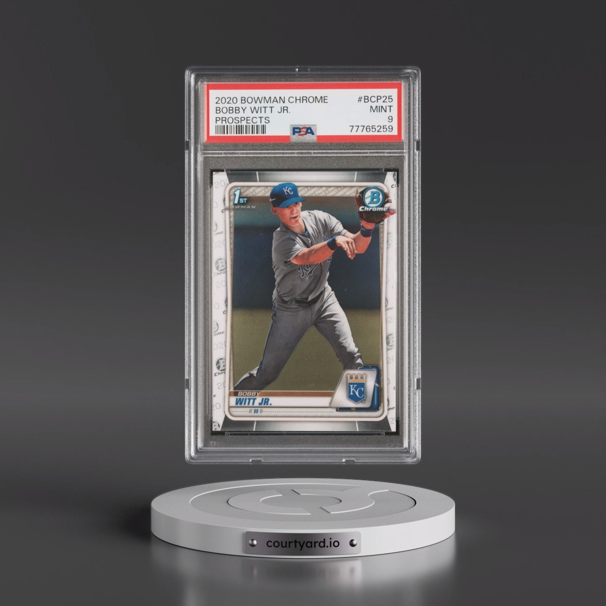 2020 Bowman Chrome Prospects #BCP25 Bobby Witt Jr. (PSA 9 MINT)