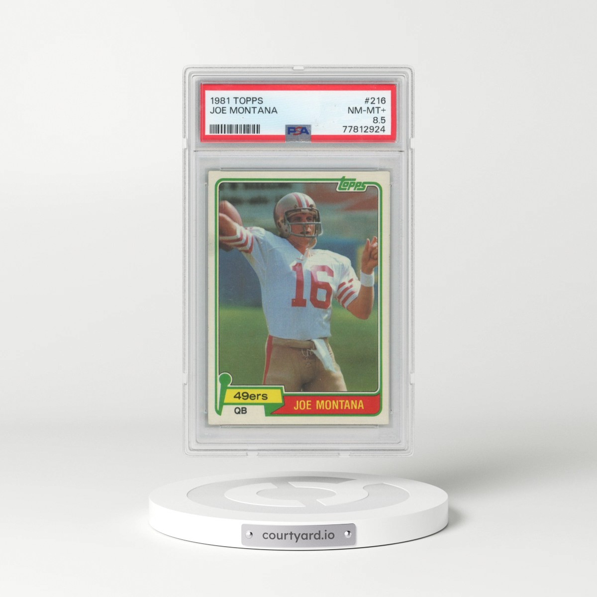 1981 Topps #216 Joe Montana (PSA 8.5 NM-MT+)