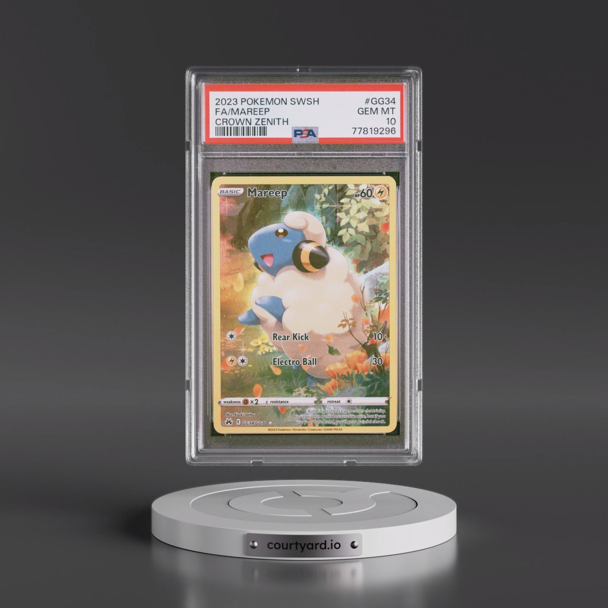 2023 Pokémon Sword and Shield Crown Zenith #GG34 Mareep - Full Art (PSA 10 GEM MINT)