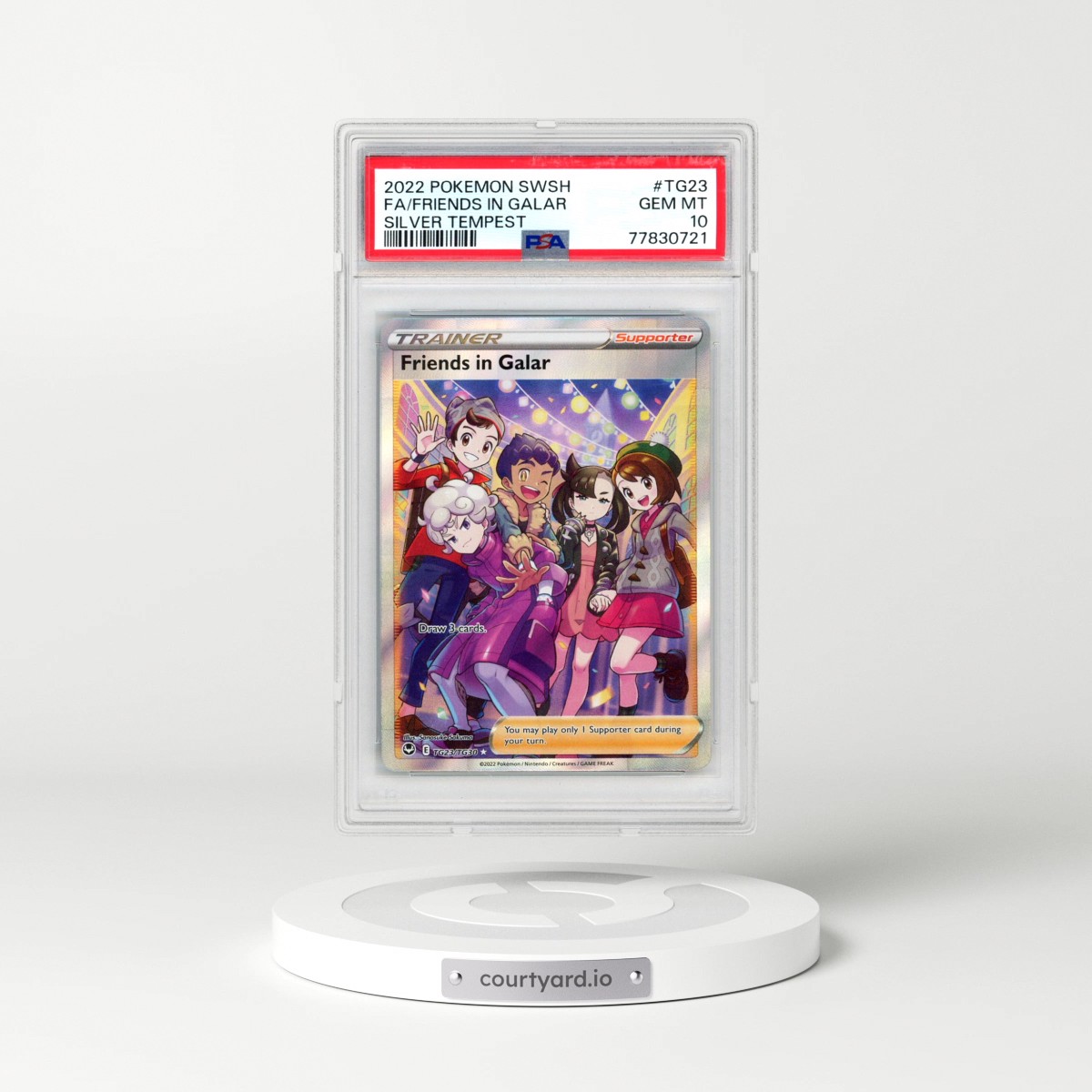 2022 Pokémon Sword & Shield Silver Tempest #TG23 Friends in Galar - Full Art (PSA 10 GEM MINT)