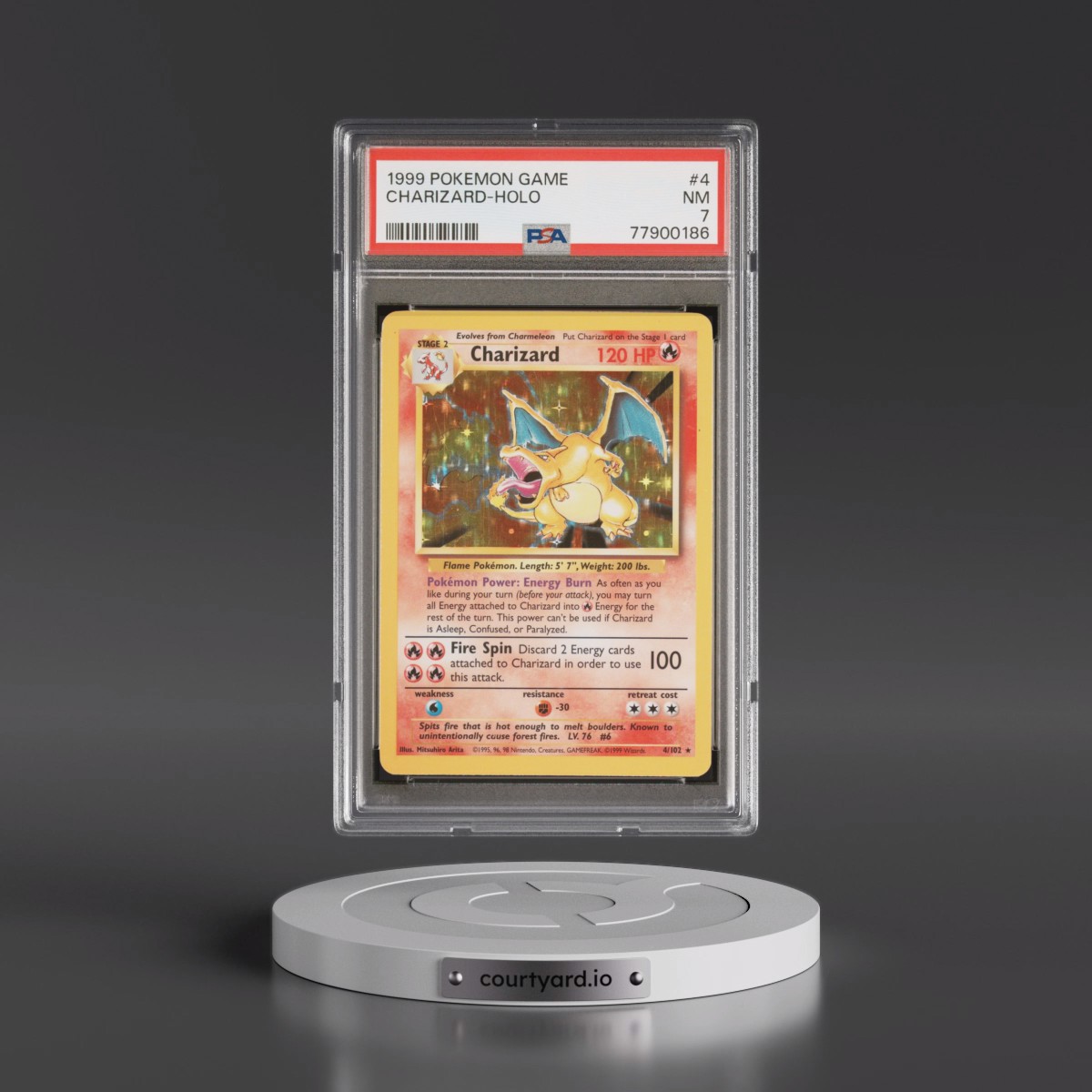 1999 Pokémon Game #4 Charizard - Holo (PSA 7 NM)