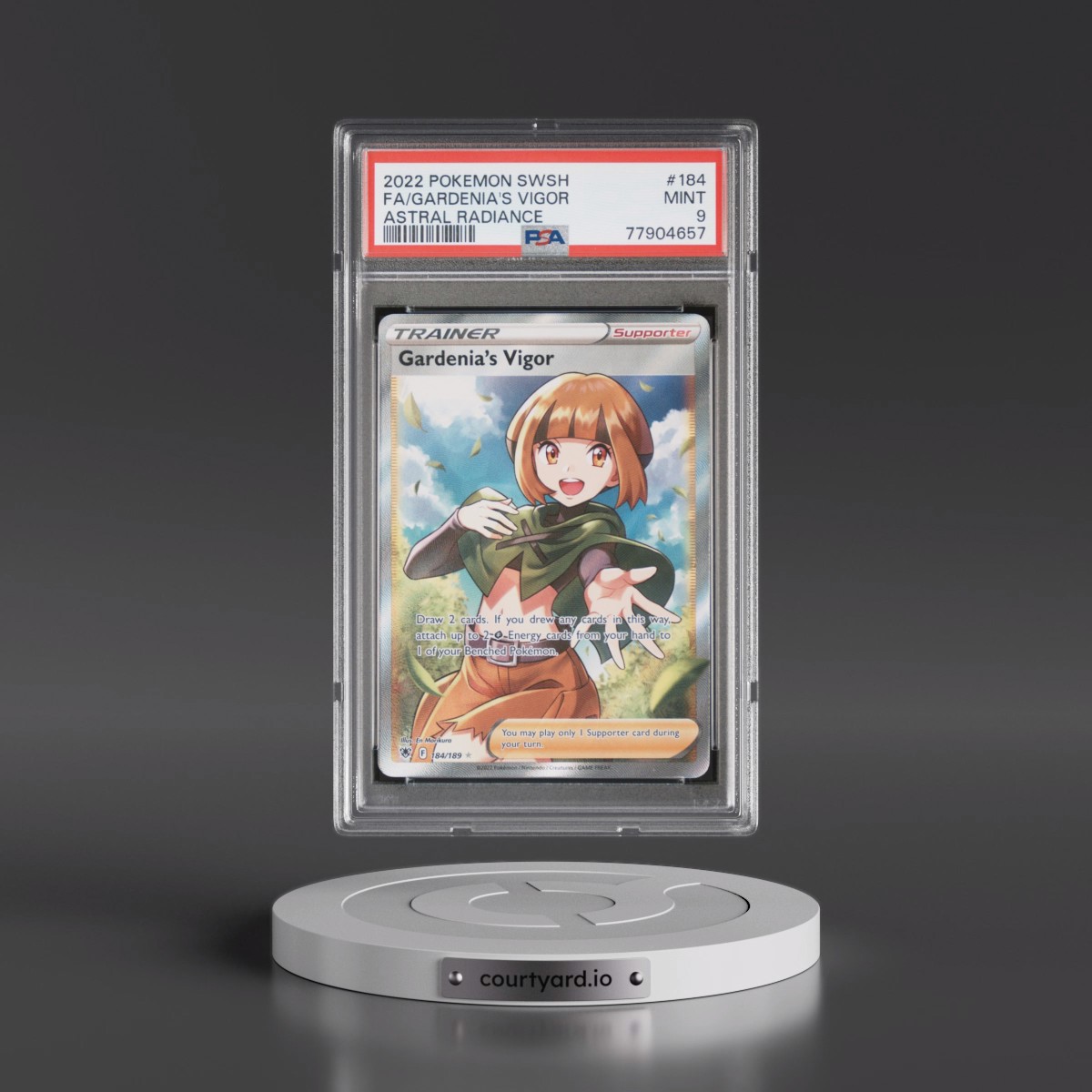 2022 Pokémon Sword & Shield Astral Radiance #184 Gardenia's Vigor - Full Art (PSA 9 MINT)