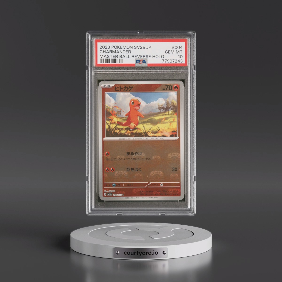 2023 Pokémon Sv2a-Pokémon Card 151 #004 Charmander - Reverse Holo Master Ball (PSA 10 GEM MINT)