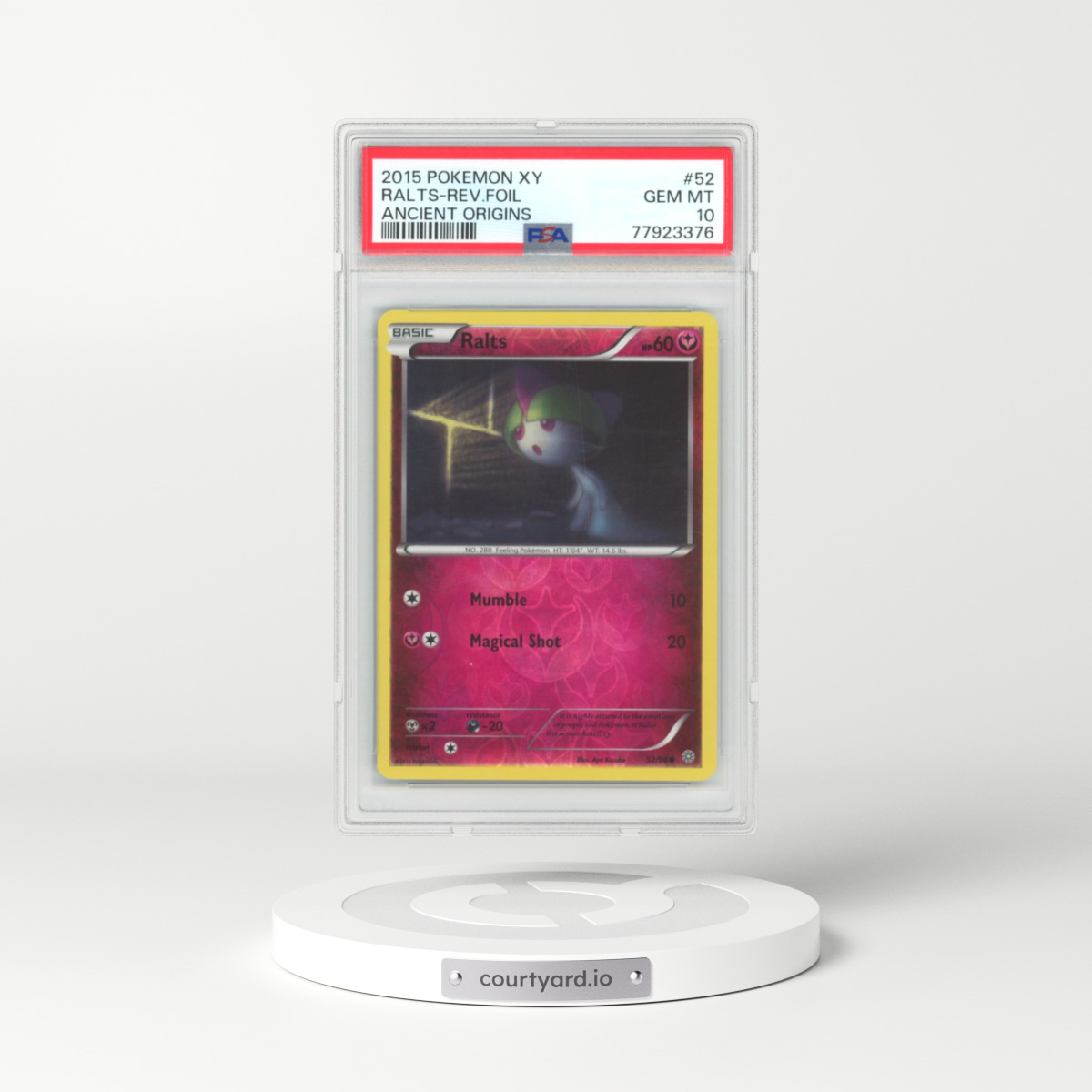 2015 Pokémon XY Ancient Origins #52 Ralts - Reverse Foil (PSA 10 GEM MINT)