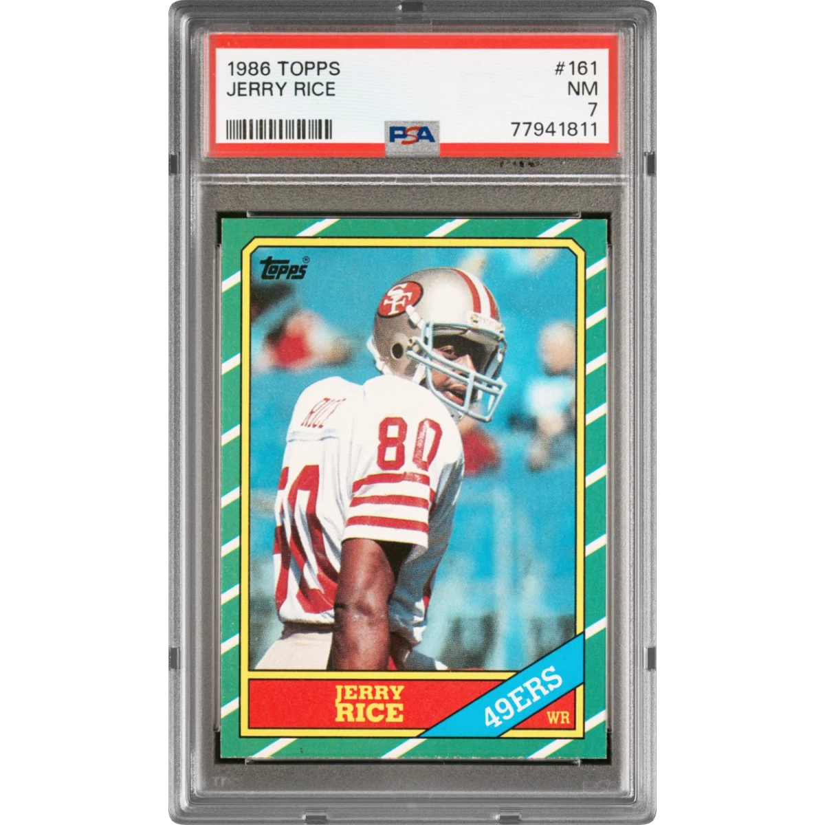 1986 Topps #161 Jerry Rice (PSA 7 NM)