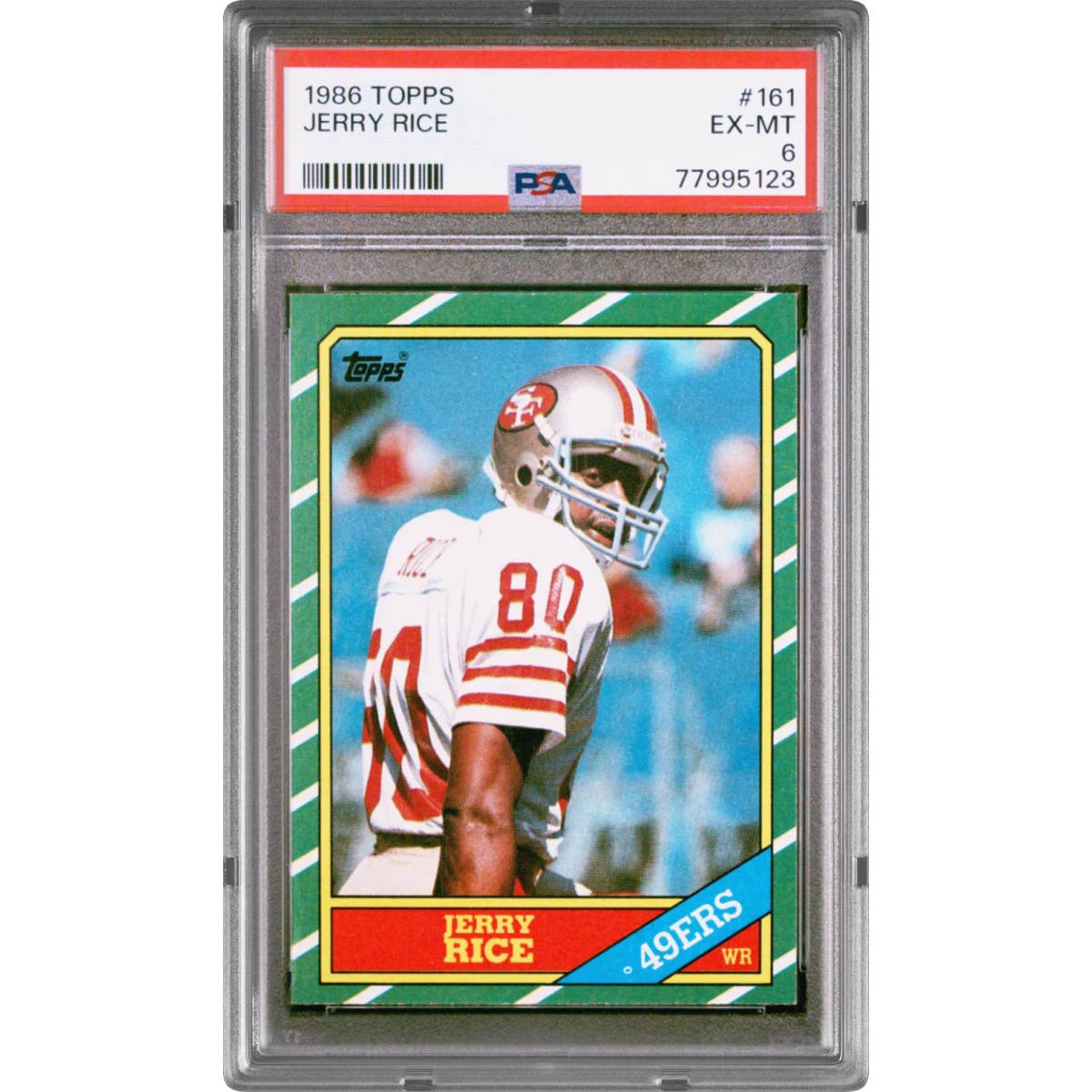 1986 Topps #161 Jerry Rice (PSA 6 EX-MT)