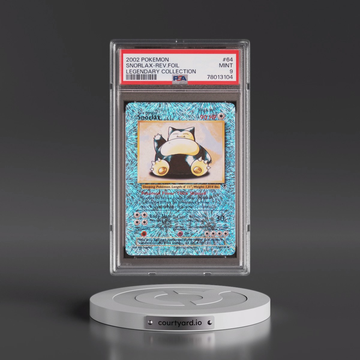 2002 Pokémon Legendary Collection #64 Snorlax - Reverse Foil (PSA 9 MINT) - Photo