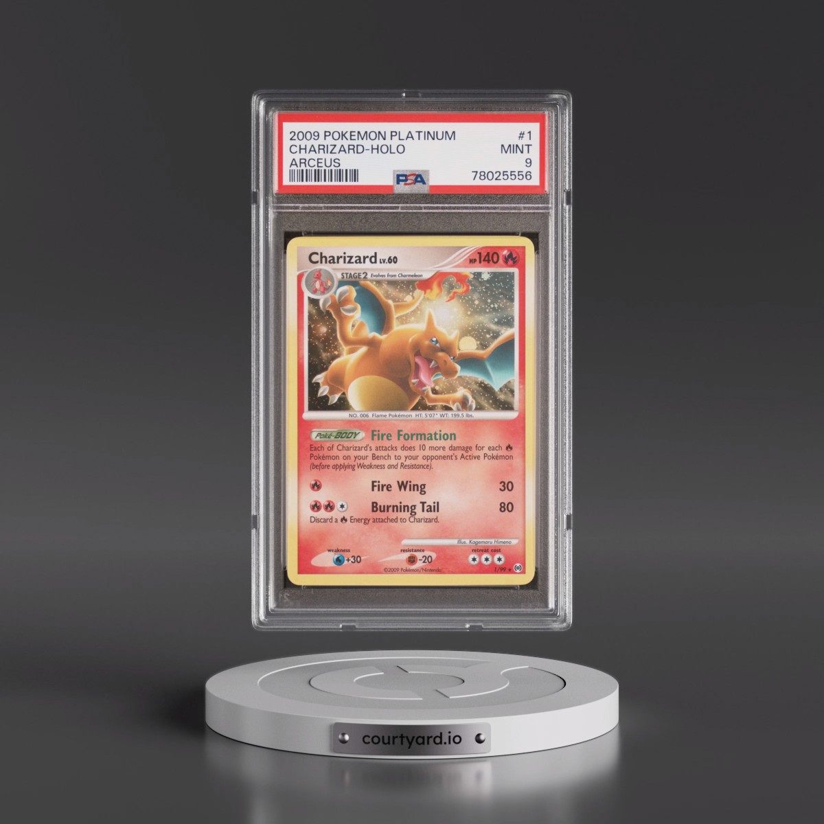 2009 Pokémon Platinum Arceus #1 Charizard - Holo (PSA 9 MINT)