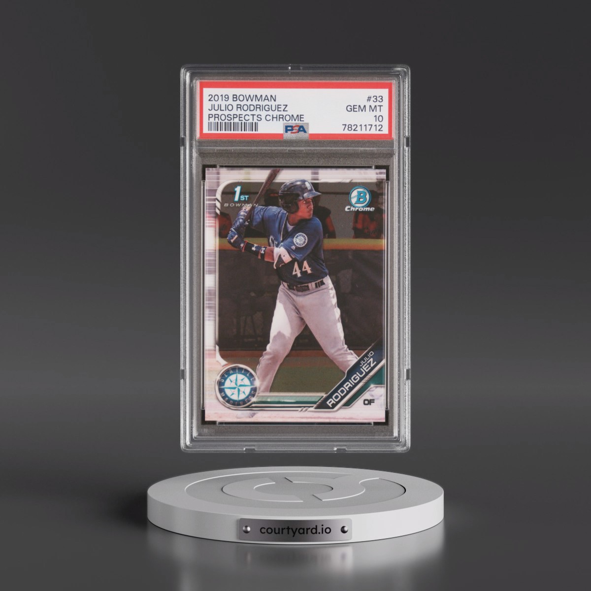2019 Bowman Prospects Chrome #33 Julio Rodriguez (PSA 10 GEM MINT)