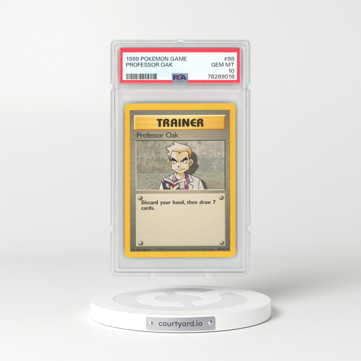 1999 Base Set #88 Professor Oak (PSA 10 GEM MINT)