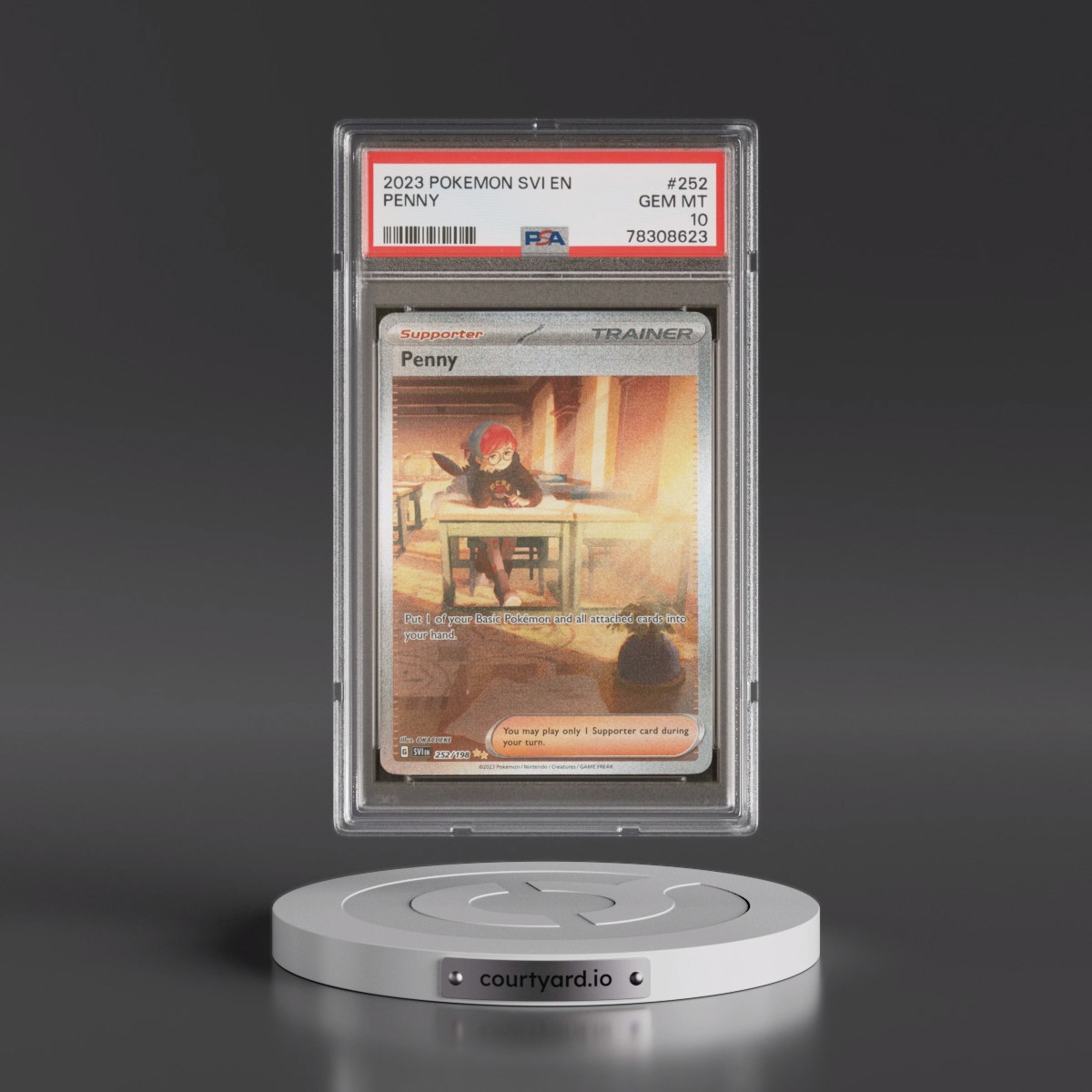 2023 Pokémon Svi EN-Scarlet & Violet #252 Penny - Special Illustration Rare (PSA 10 GEM MINT)
