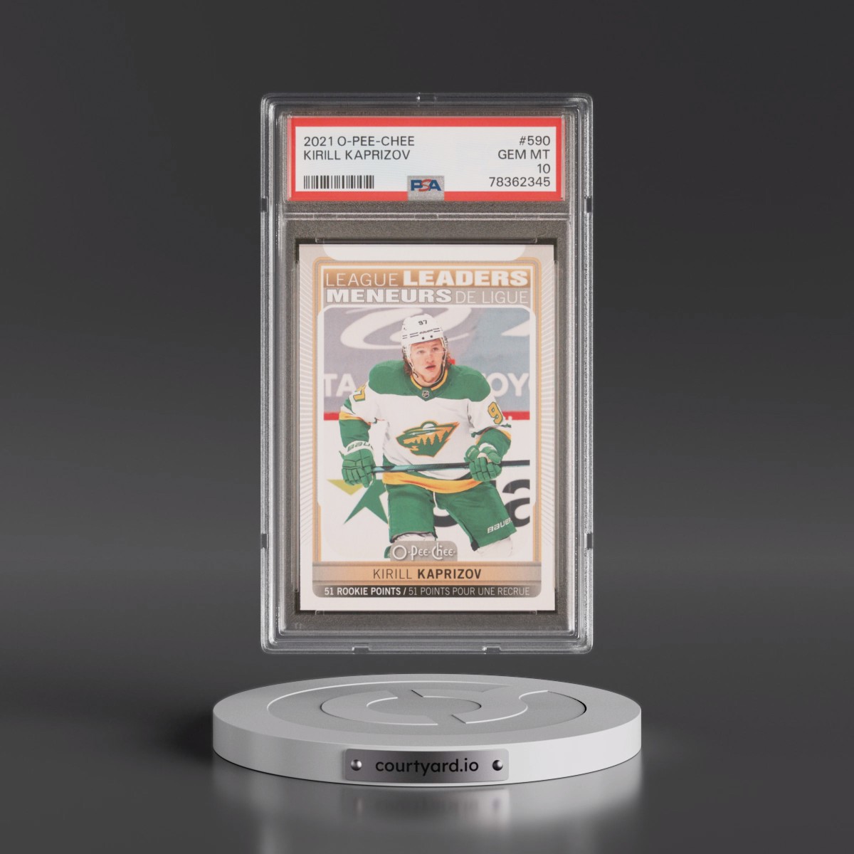 2021 O-Pee-Chee Kirill Kaprizov #590 PSA 10