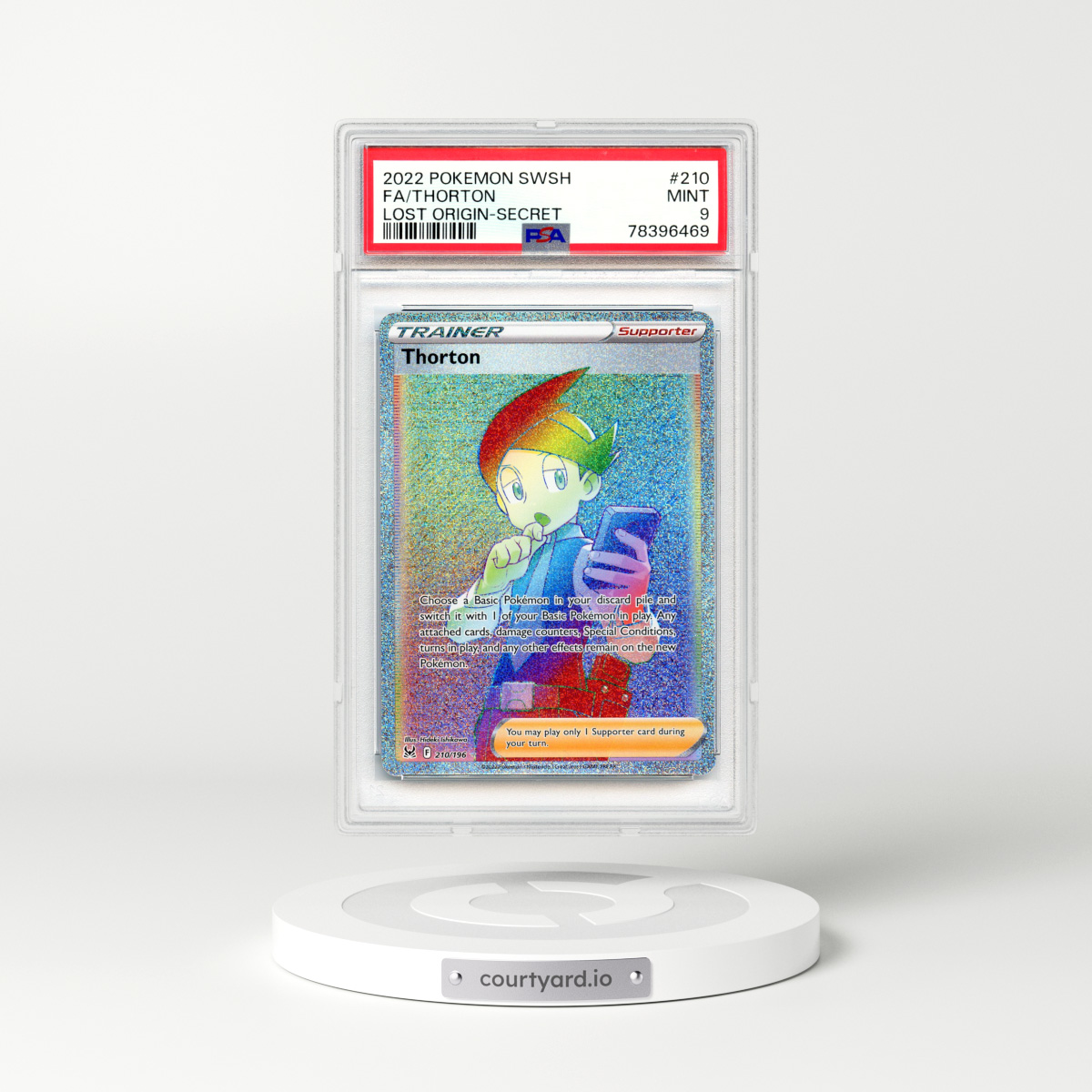 2022 Lost Origin #210 Thorton - Full Art Holo (PSA 9 MINT)