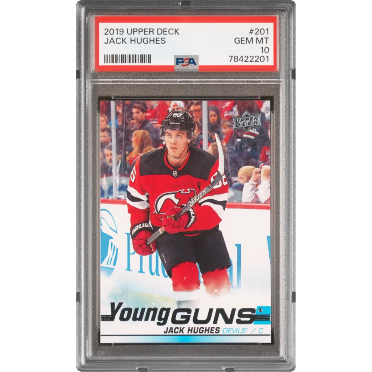 2019 Upper Deck #201 Jack Hughes (PSA 10 GEM MINT)