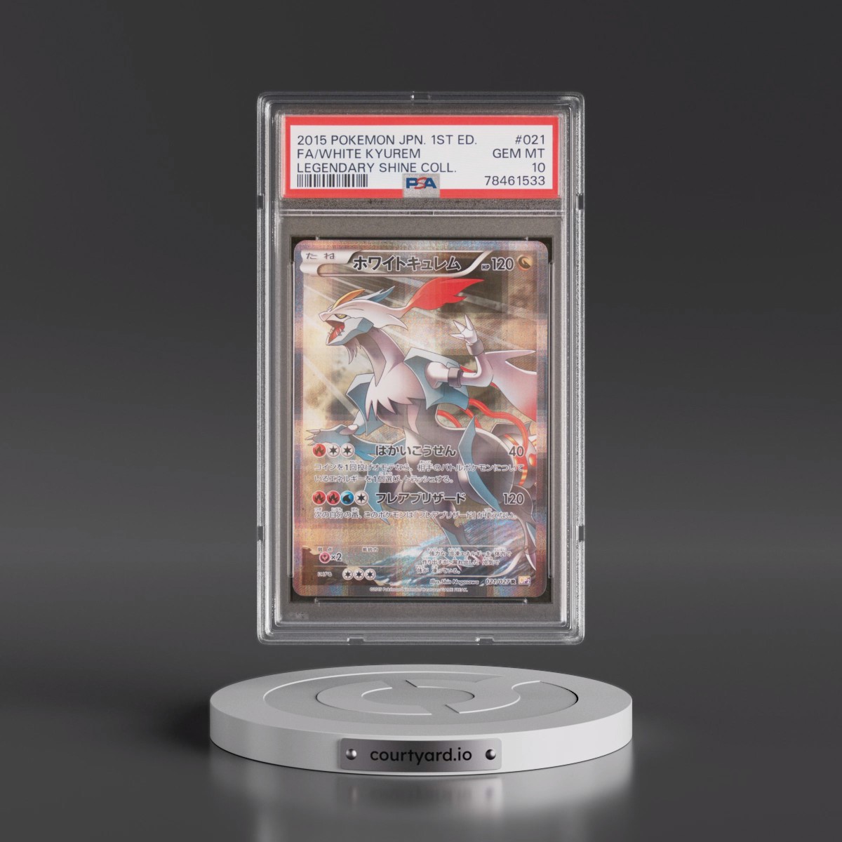 2015 Pokémon Legendary Shine Collection #021 White Kyurem - 1st Edition Full Art (PSA 10 GEM MINT)