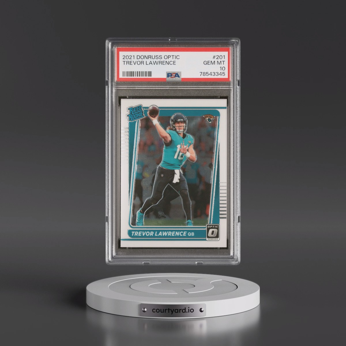 2021 Panini Donruss Optic #201 Trevor Lawrence (PSA 10 GEM MINT)