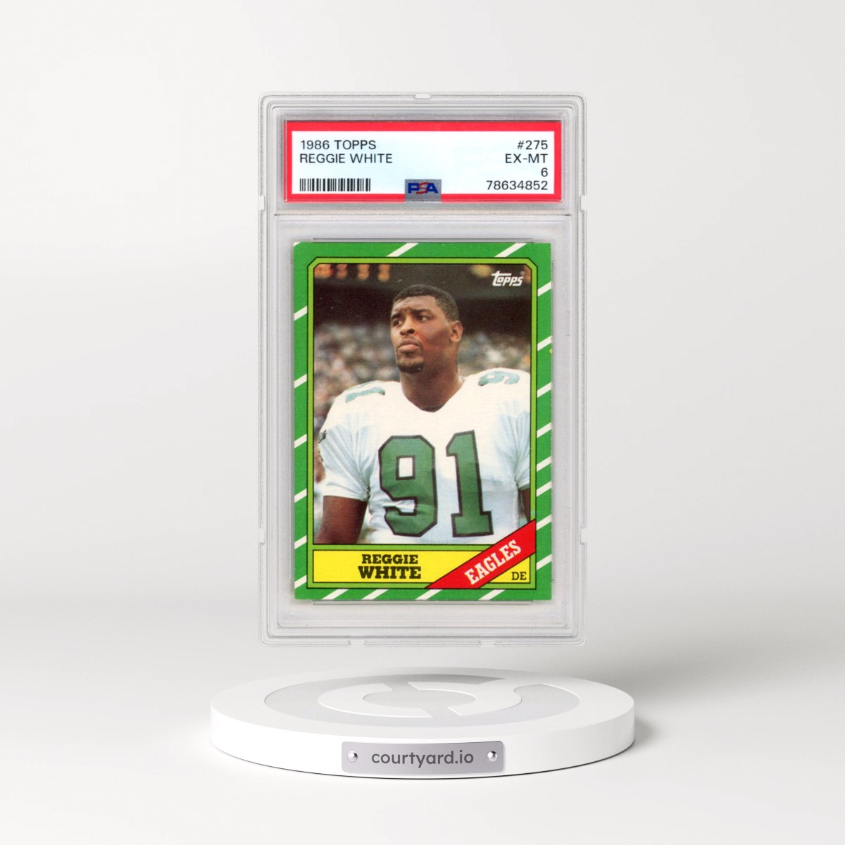 1986 Topps #275 Reggie White (PSA 6 EX-MT)