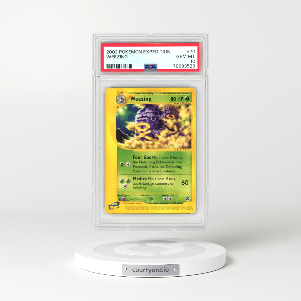 2002 Pokémon Expedition #70 Weezing (PSA 10 GEM MINT)