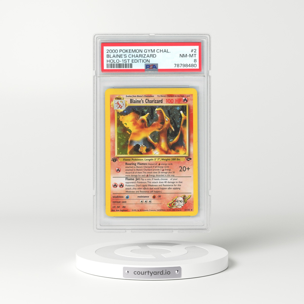 2000 Gym Challenge #2 Blaine's Charizard - 1st Edition Holo (PSA 8 NM ...