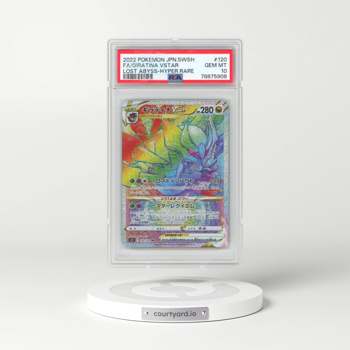2022 Pokémon Sword & Shield Lost Abyss #120 Giratina Vstar - Full Art Hyper Rare (PSA 10 GEM MINT)