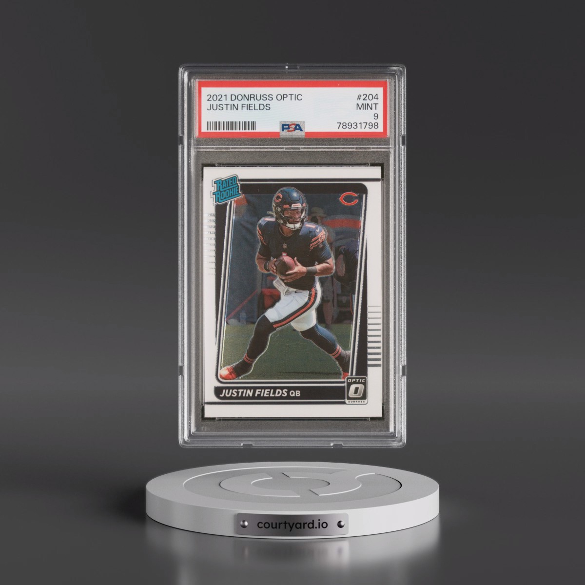 2021 Panini Donruss Optic #204 Justin Fields (PSA 9 MINT)