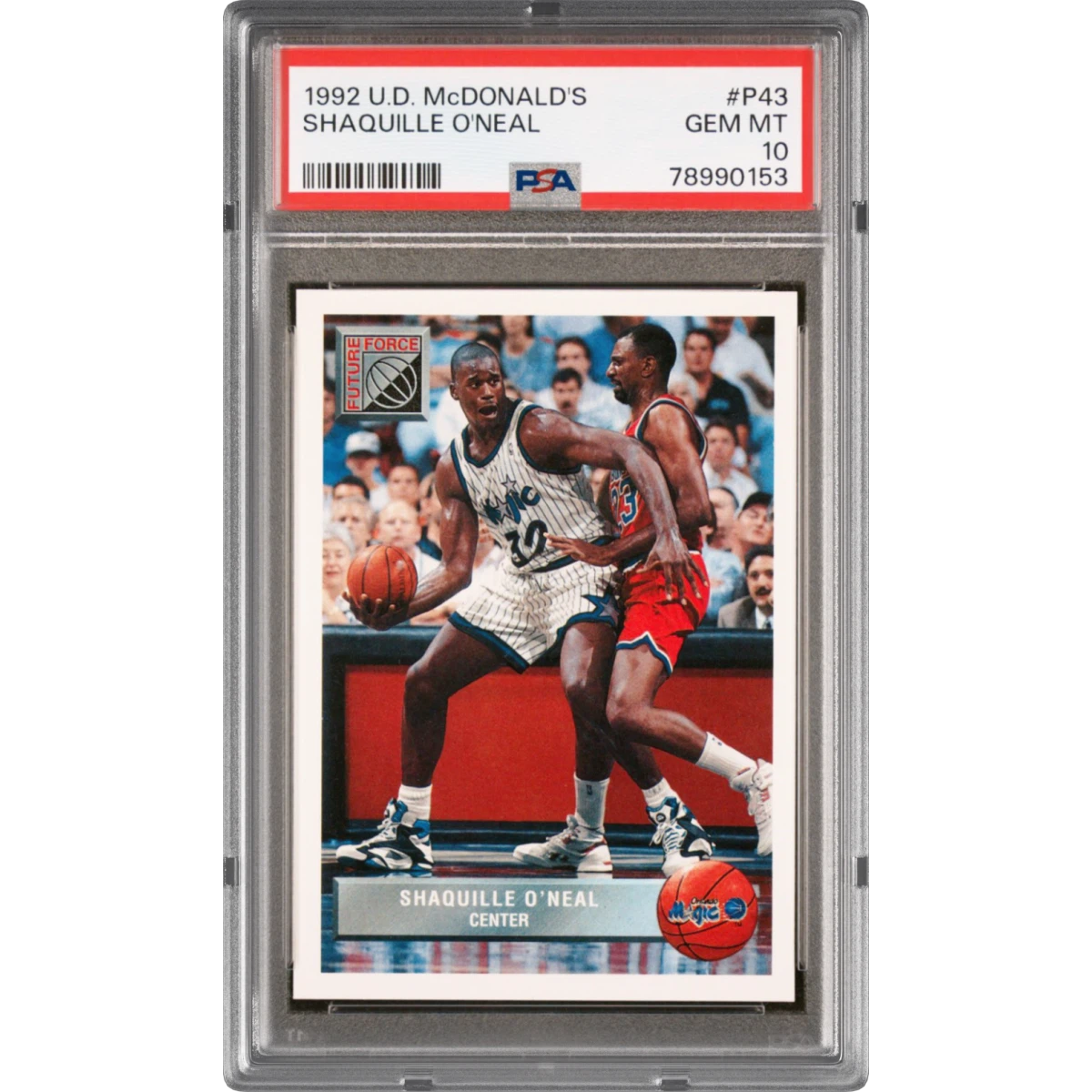 1992 Upper Deck McDonald's #P43 Shaquille O'Neal (PSA 10 GEM MINT)