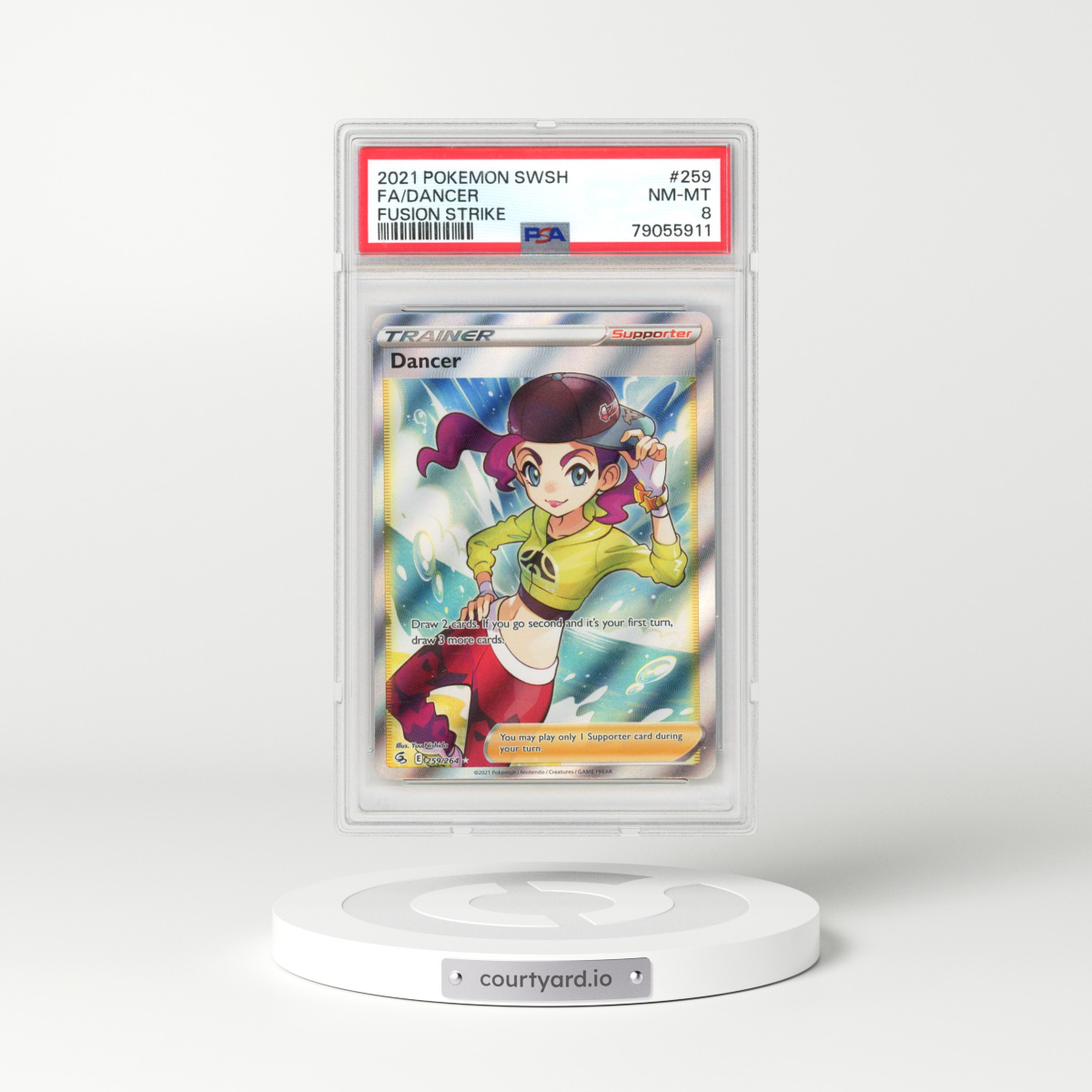 2019 Fusion Strike #259 Dancer (PSA 8 NM-MT)