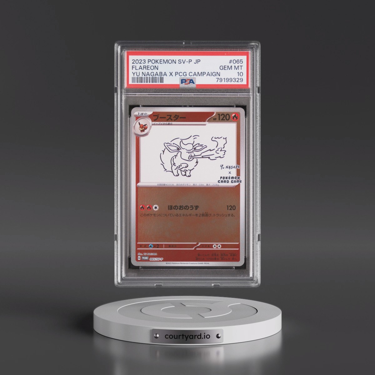 2023 Pokémon SV-P Promo Flareon - YU Nagaba X Pokemon Card Game Campaign #065 PSA 10
